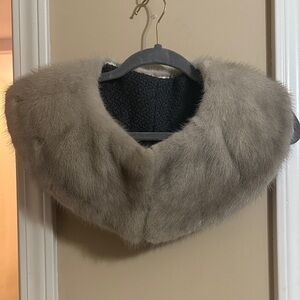 Elegant Gray Fur Wrap